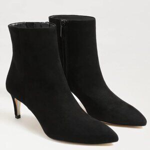 Sam Edelman Black Suede Booties with small heel size 7